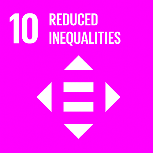 SDG 10 icon: Reduced Inequalities