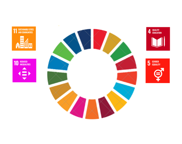 Women collaborating in a rural architectural project